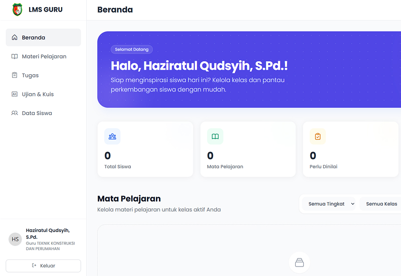 Dashboard Guru SMK 2