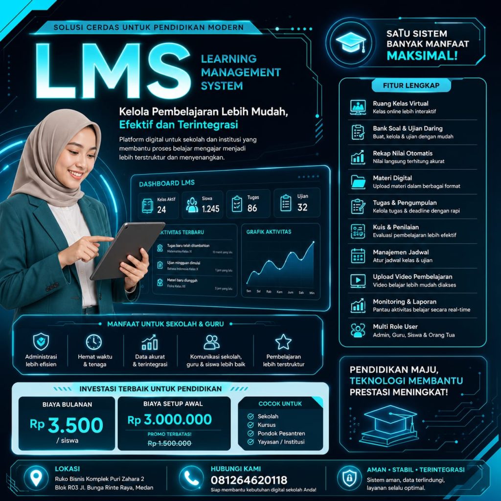 lms sekolah, absensi digital medan