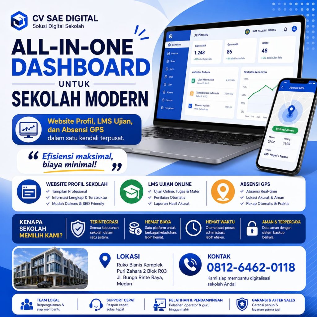 Jasa pembautan Website Sekolah, LMS Sekolah, Jasa Pembuatan Aplikasi Absensi Sekolah, Harga Website Sekolah, Biaya Pembuatan Aplikasi Absensi Online Sekolah