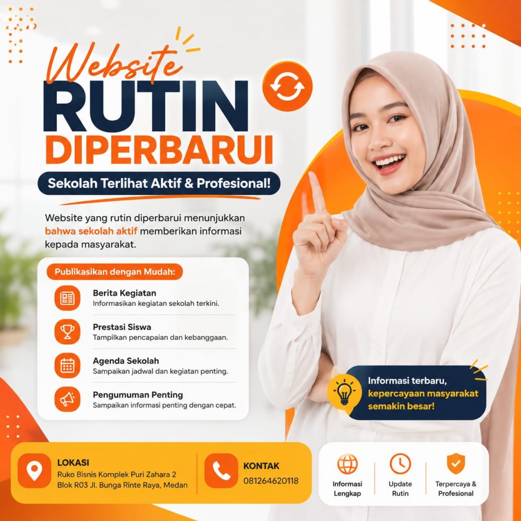 lms sekolah, absensi digital medan 85