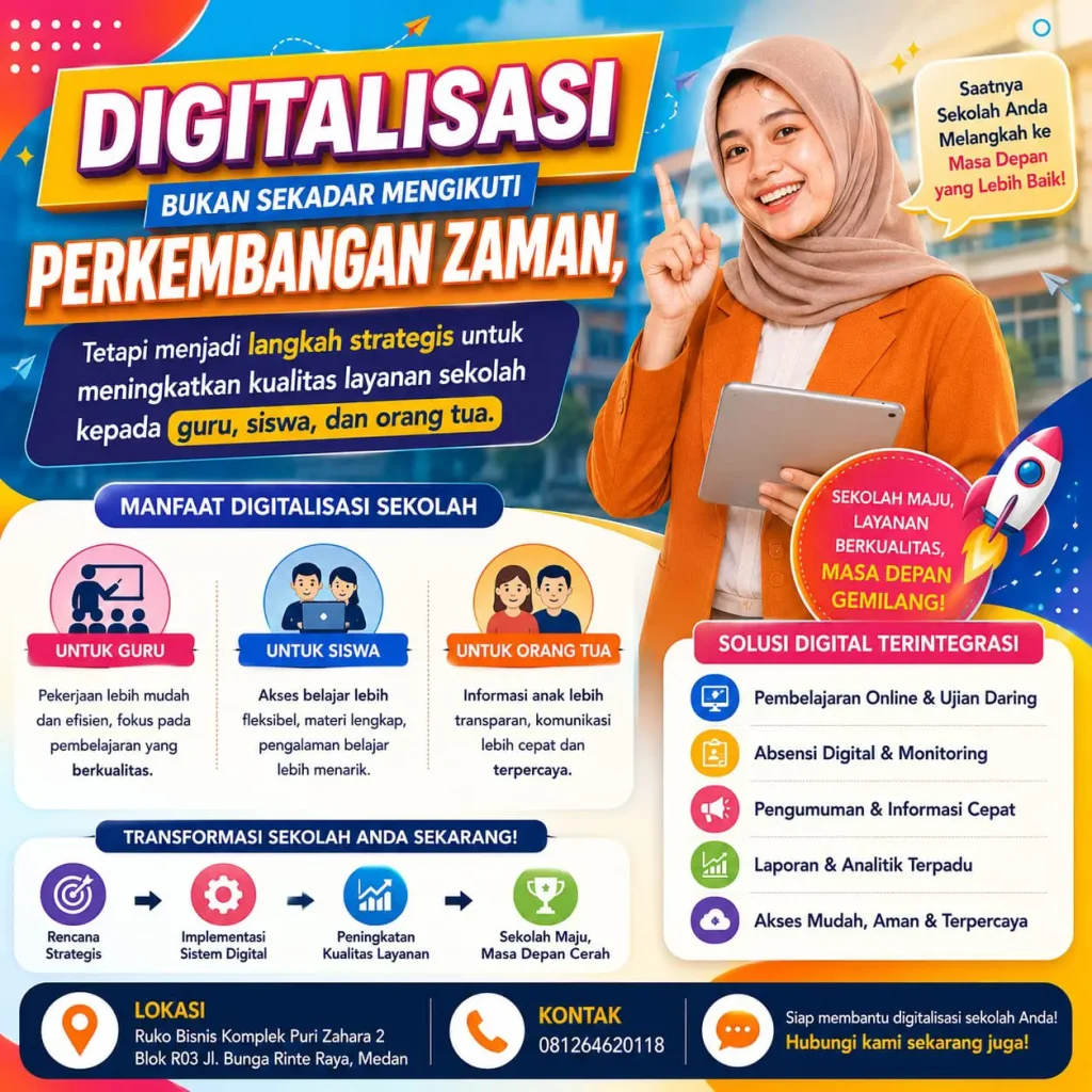 lms sekolah, absensi digital medan, jasa pembuatan website sekolah