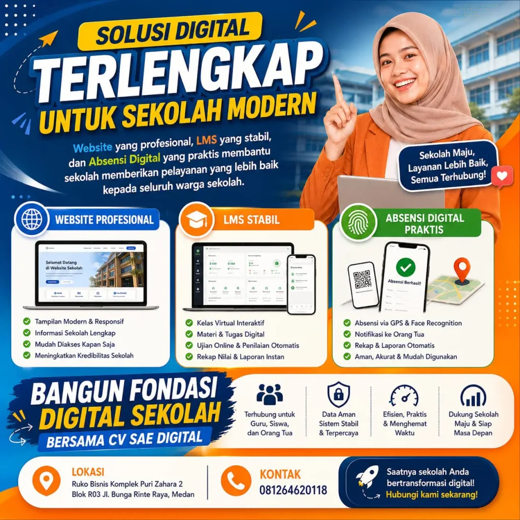 Jasa pembautan Website Sekolah, LMS Sekolah, Jasa Pembuatan Aplikasi Absensi Sekolah, Harga Website Sekolah, Biaya Pembuatan Aplikasi Absensi Online Sekolah