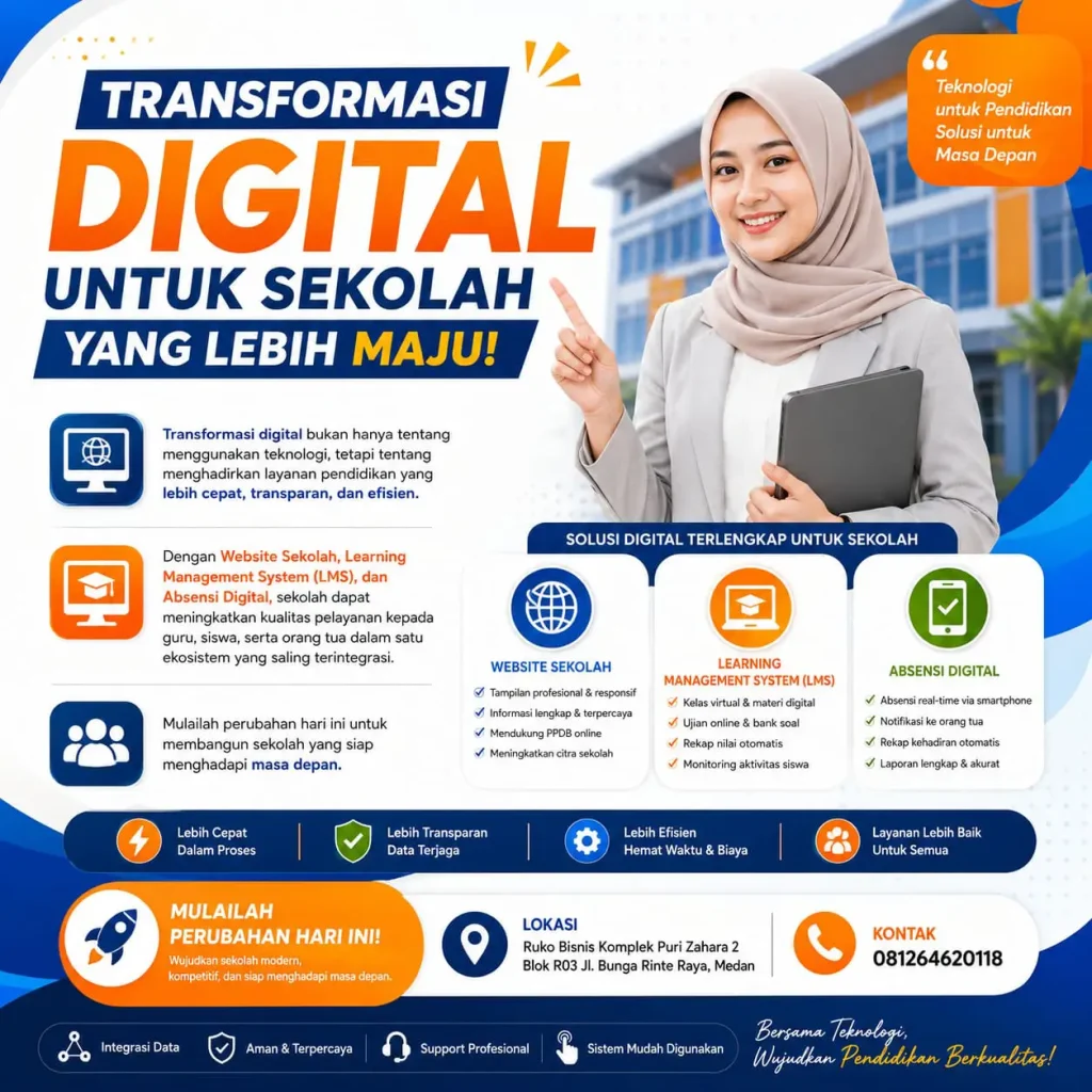 lms sekolah, absensi digital medan 116