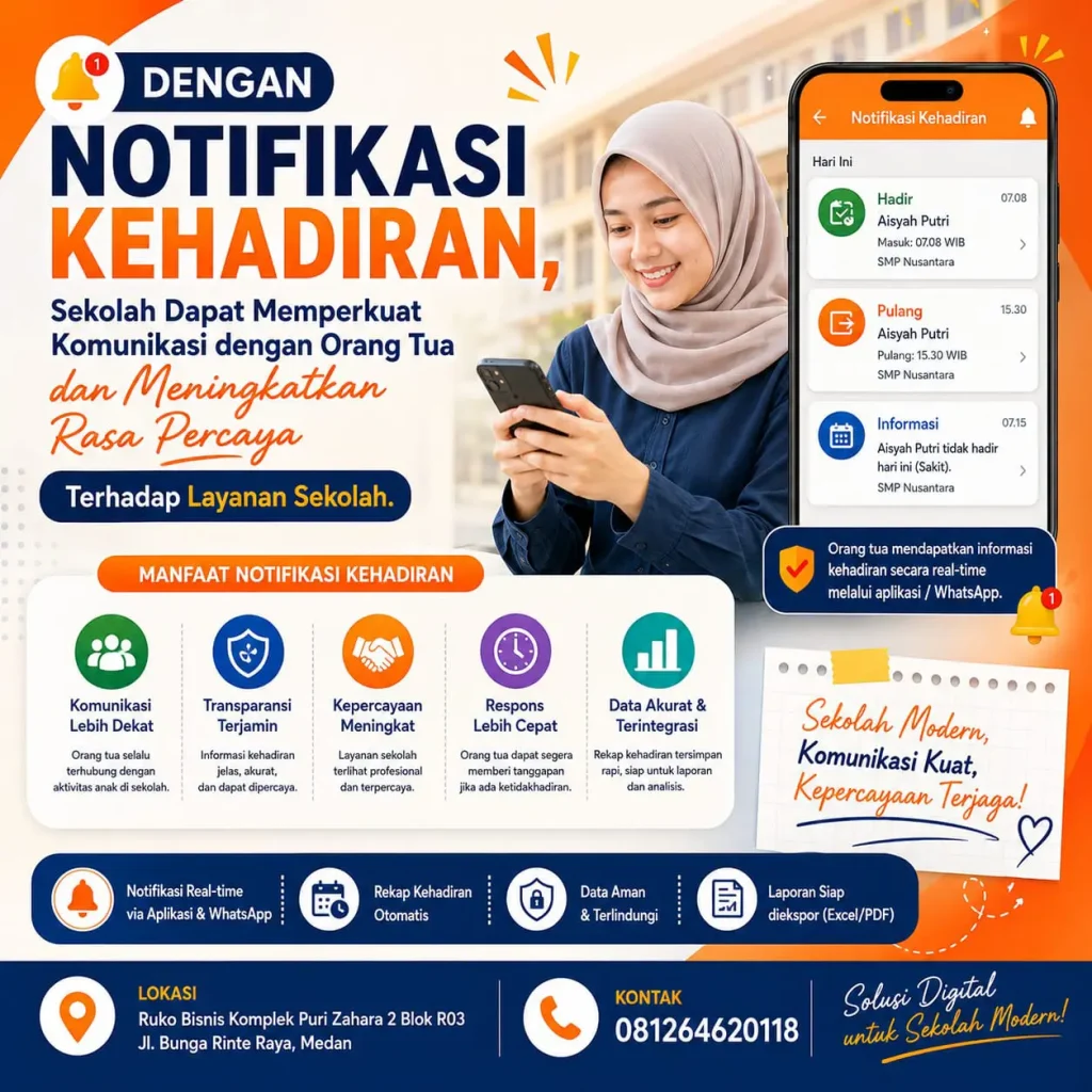 lms sekolah, absensi digital medan, aplikasi absensi sekolah online