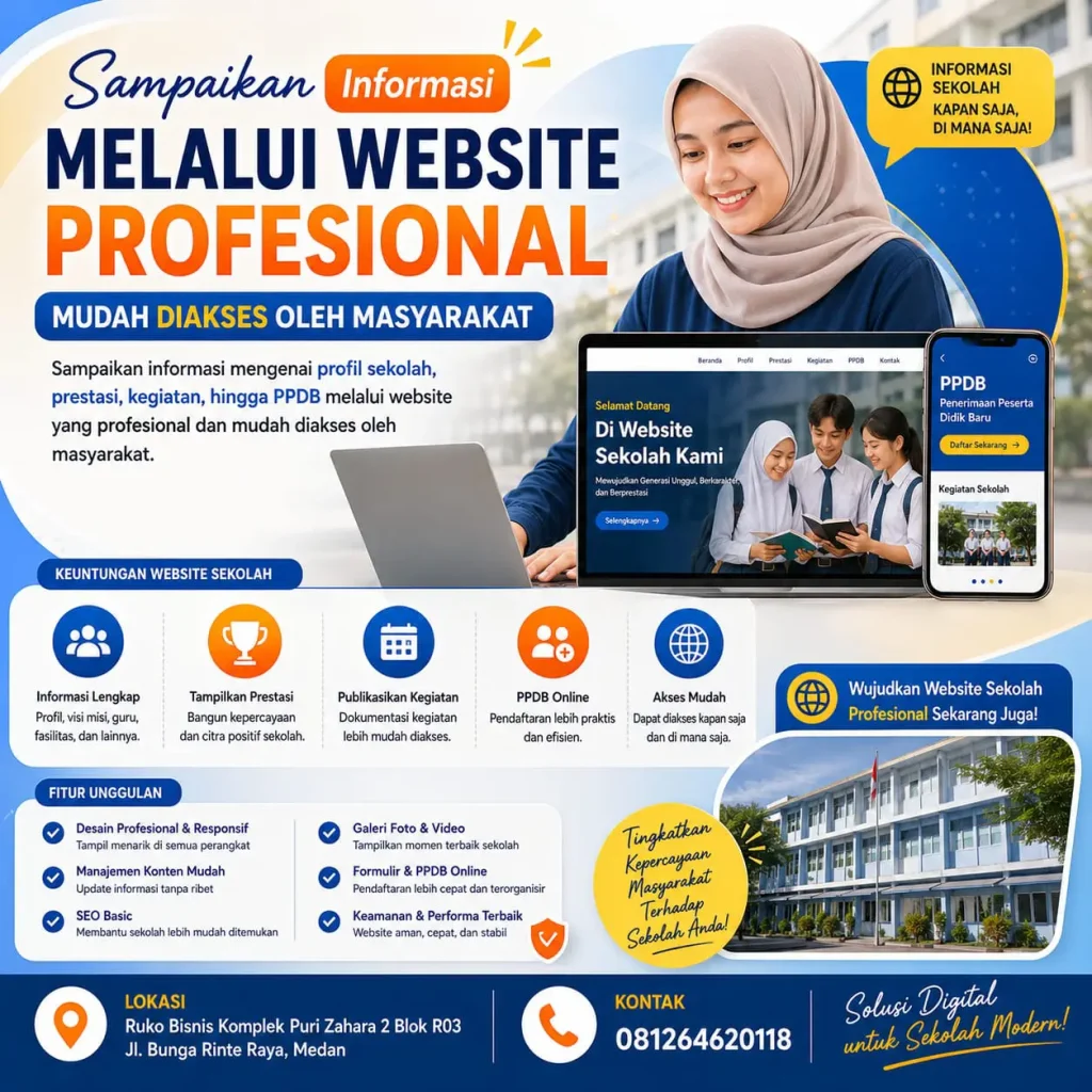 Jasa pembautan Website Sekolah, LMS Sekolah, Jasa Pembuatan Aplikasi Absensi Sekolah, Harga Website Sekolah, Biaya Pembuatan Aplikasi Absensi Online Sekolah