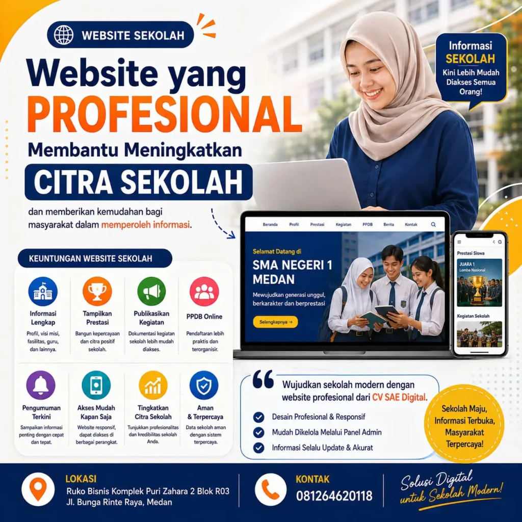lms sekolah, absensi digital medan 131