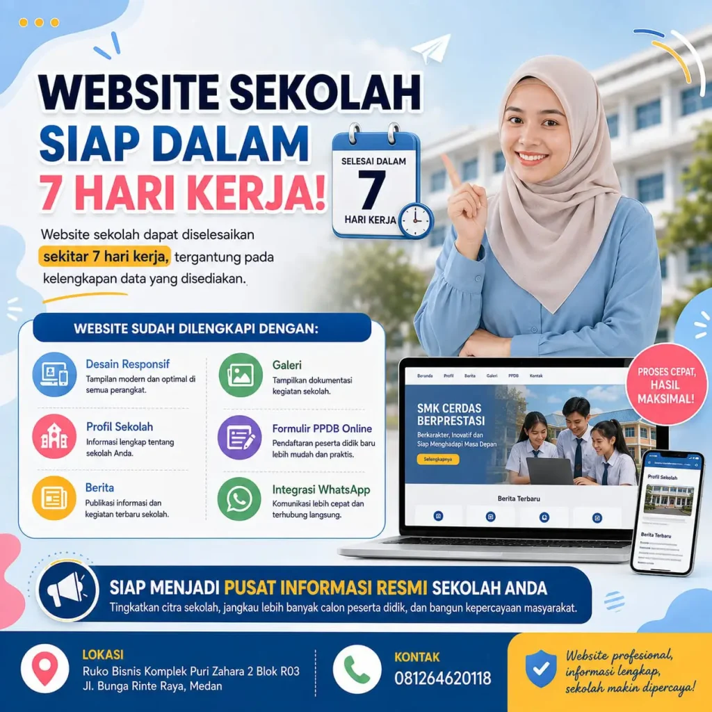 lms sekolah, absensi digital medan 137