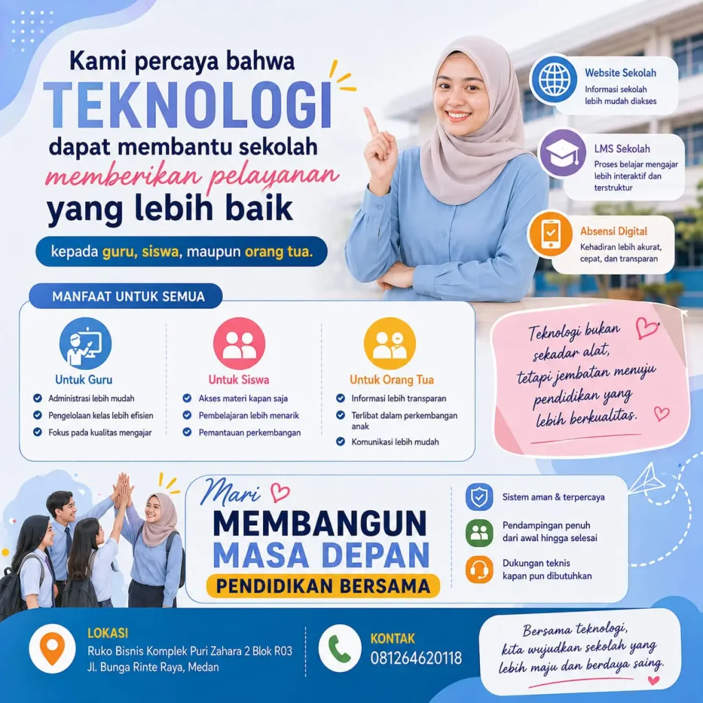 Jasa pembautan Website Sekolah, LMS Sekolah, Jasa Pembuatan Aplikasi Absensi Sekolah, Harga Website Sekolah, Biaya Pembuatan Aplikasi Absensi Online Sekolah