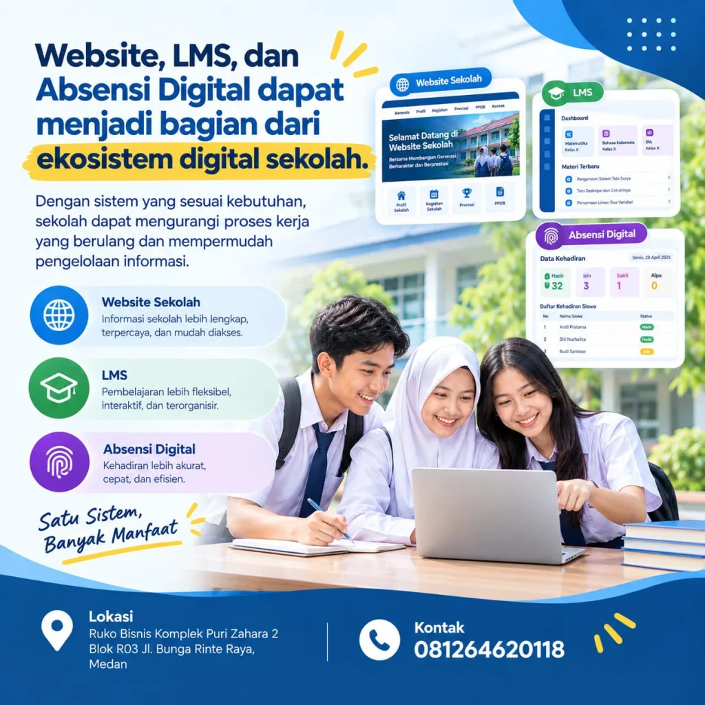LMS Sekolah di Medan, Jasa Pembautan LMS Sekolah, Jasa Pembuatan Aplikasi Absensi Sekolah, Jasa Pembuatan Website Sekolah di Medan (11)